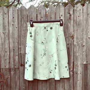 Sage floral skirt